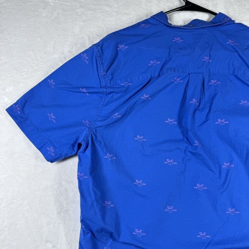 Chubbies Tropical Short Sleeve Golf Polo Men's Large Wood Button Hawaiian - Picture 10 of 13